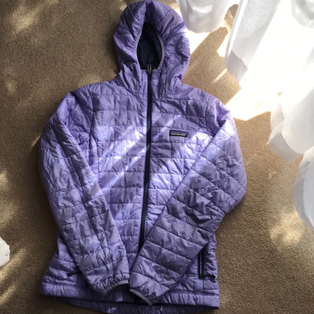 Patagonia nano puff light purple jacket